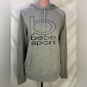 Bebe Y2K Hoodie Gray Streetwear Sport Activewear Athleisure Soft Cozy Sz Large